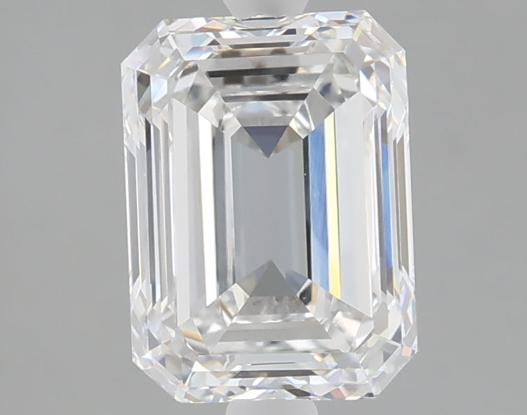 2.06 carat emerald lab grown diamond D color VVS2 clarity
