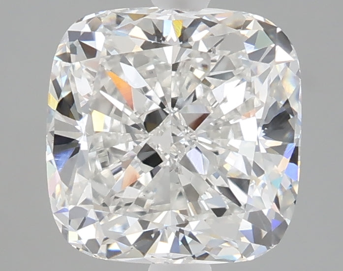 2.57 carat cushion lab grown diamond F color VVS2 clarity