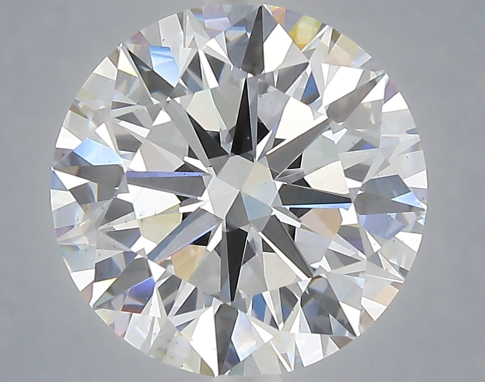 5.02 carat round lab grown diamond F color VS2 clarity