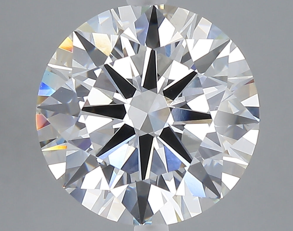 5.02 carat round lab grown diamond F color VVS2 clarity