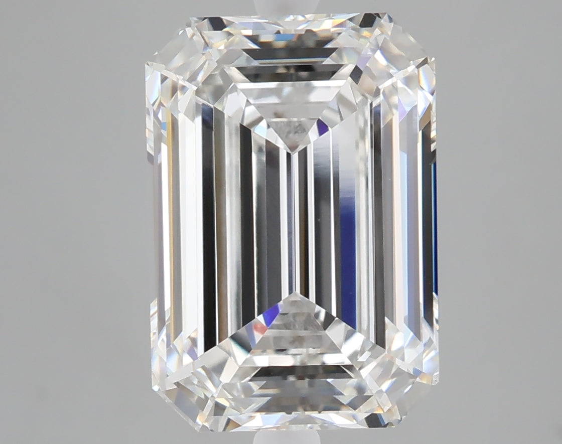 6.28 carat emerald lab grown diamond E color VVS2 clarity