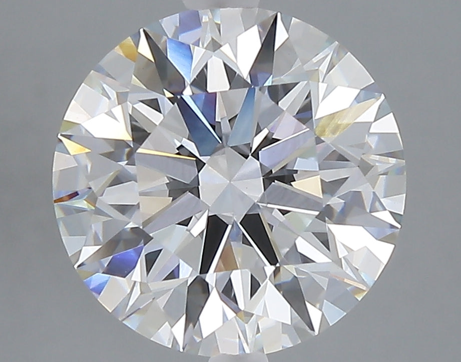 4.06 carat round lab grown diamond E color VVS2 clarity