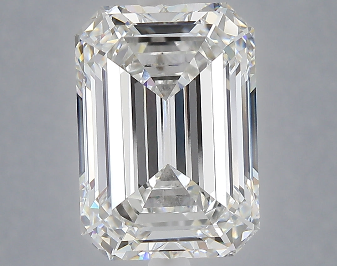 5.10 carat emerald lab grown diamond E color VVS2 clarity