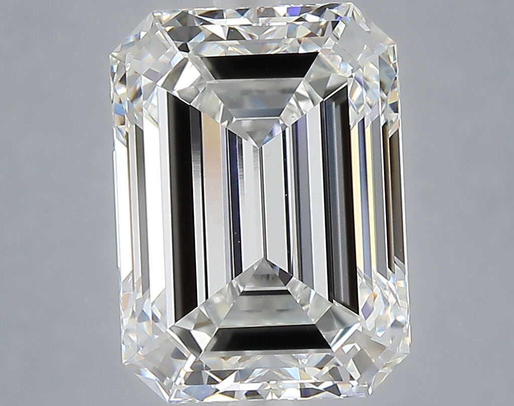 5.10 carat emerald lab grown diamond E color VVS2 clarity