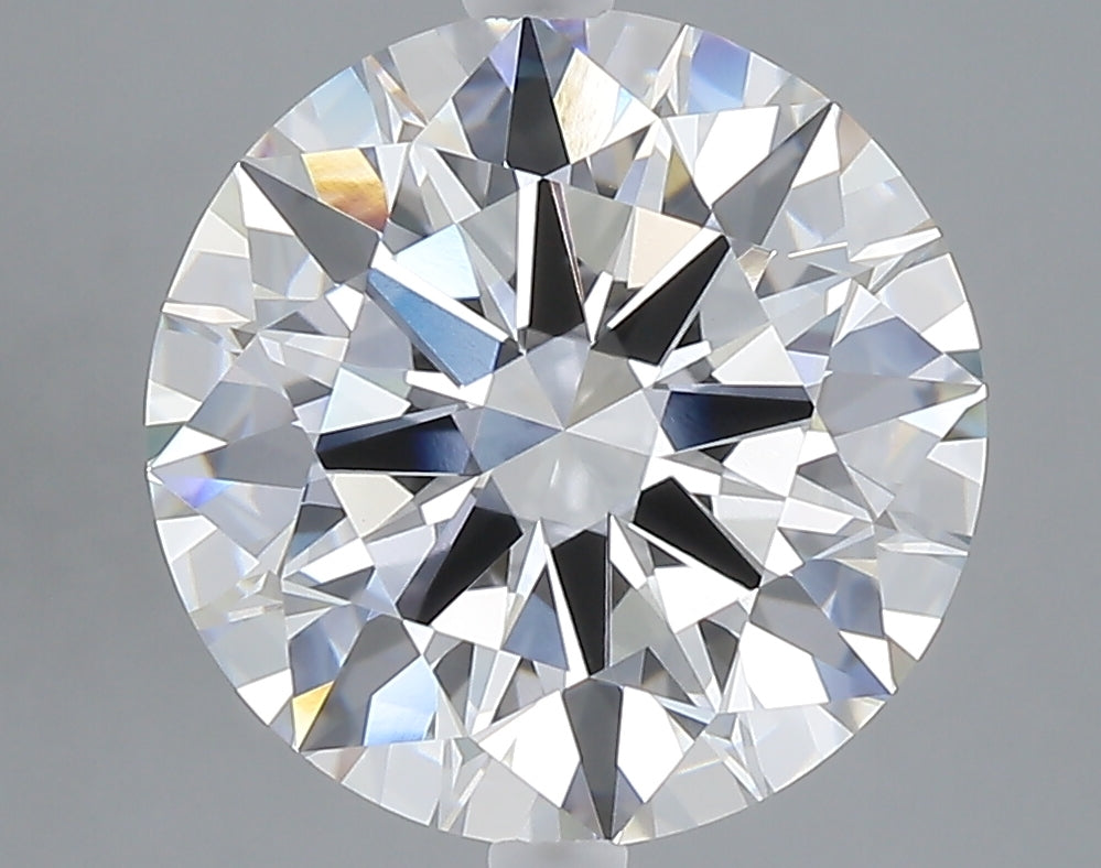 5.02 carat round lab grown diamond F color VVS2 clarity