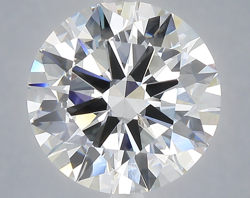 5.02 carat round lab grown diamond E color VVS2 clarity