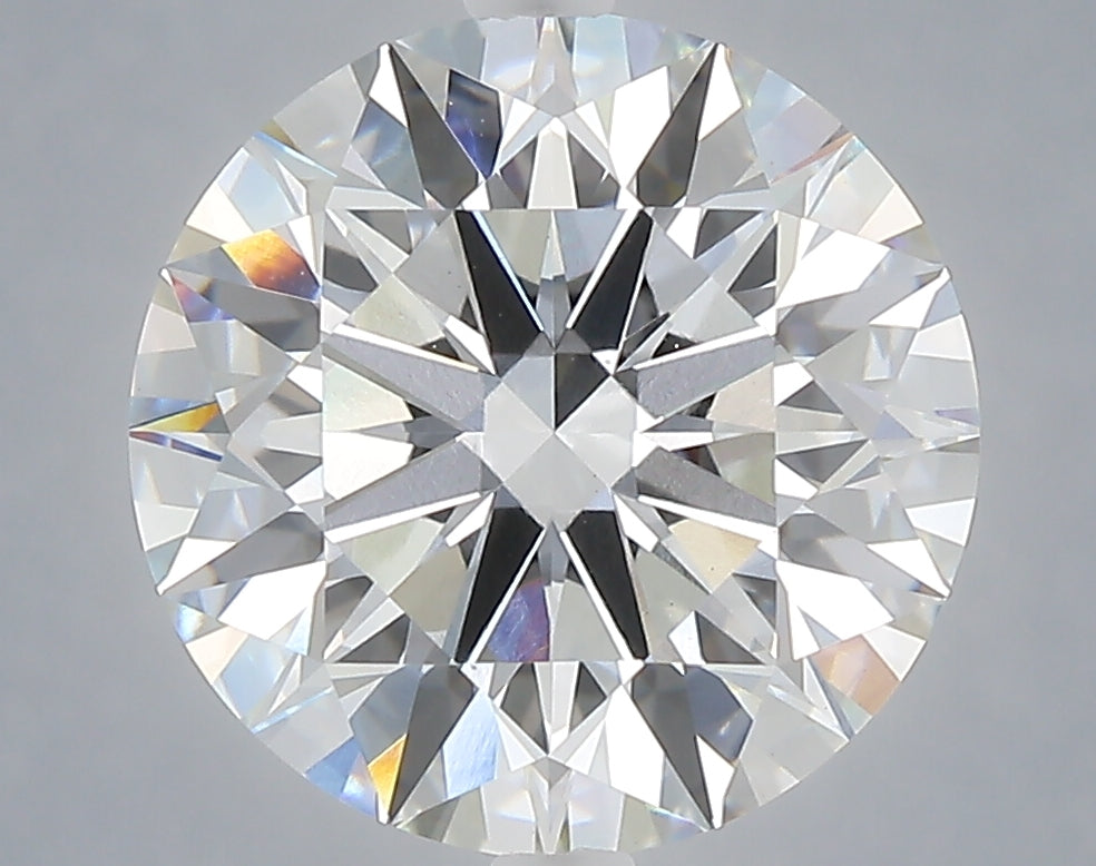 5.02 carat round lab grown diamond F color VVS2 clarity