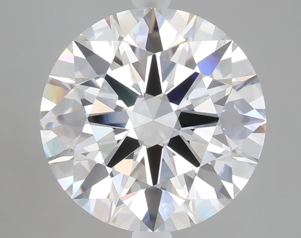 5.02 carat round lab grown diamond E color VVS2 clarity