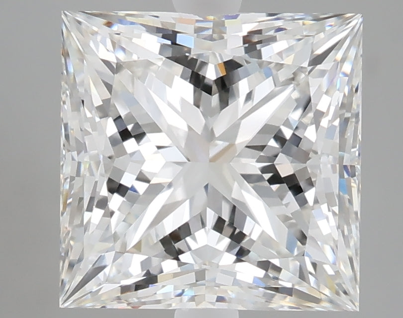4.55 carat princess lab grown diamond F color VVS2 clarity