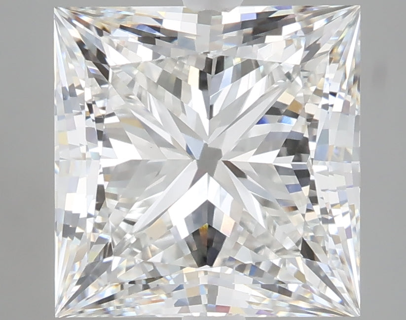 5.08 carat princess lab grown diamond F color VVS2 clarity
