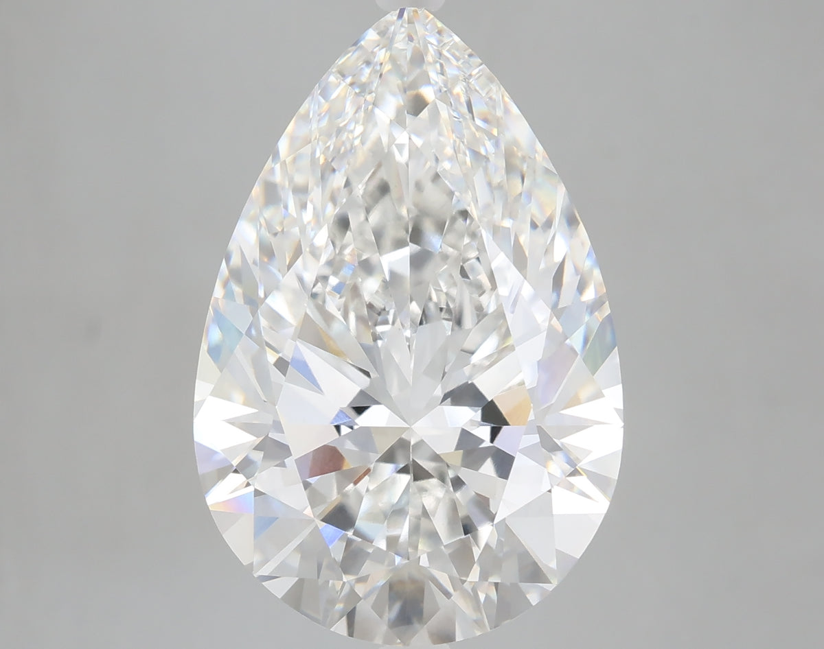 10.63 carat pear lab grown diamond F color VVS2 clarity