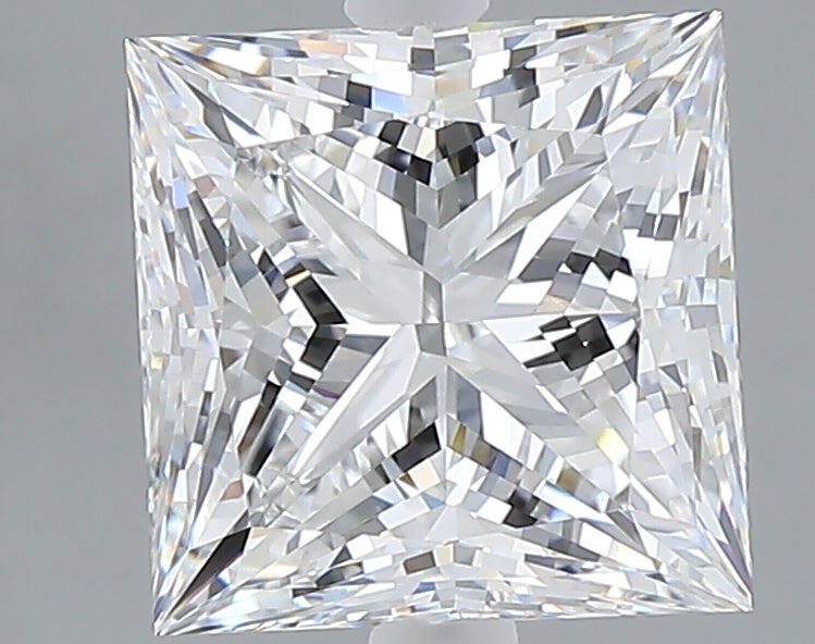 3.09 carat princess lab grown diamond E color VVS2 clarity