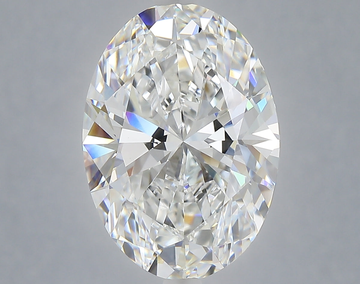 6.05 carat oval lab grown diamond E color VS1 clarity