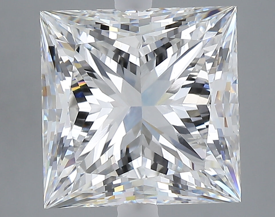 6.04 carat princess lab grown diamond E color VVS1 clarity