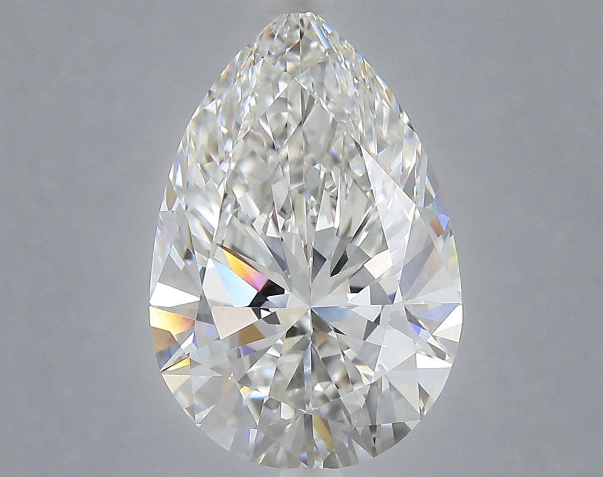 6.08 carat pear lab grown diamond F color VVS1 clarity
