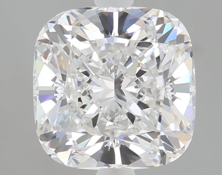2.57 carat cushion lab grown diamond D color VVS2 clarity