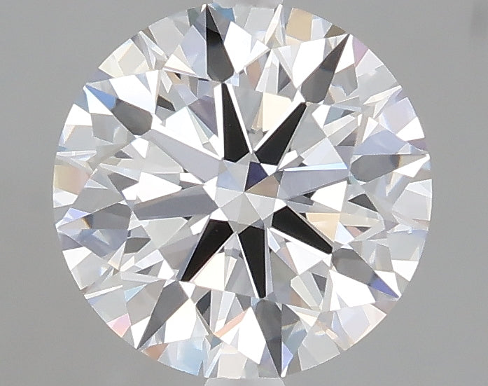 2.06 carat round lab grown diamond E color VVS2 clarity