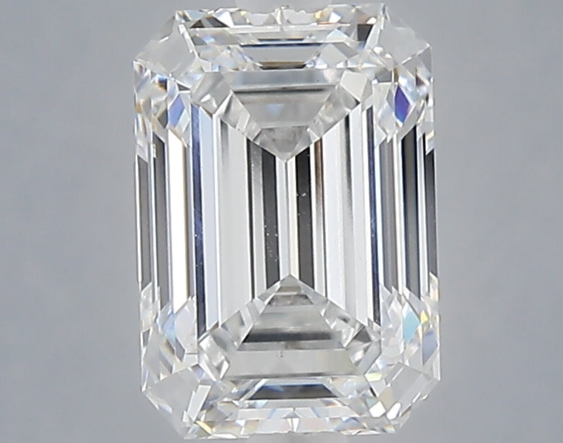 2.10 carat emerald lab grown diamond E color VVS2 clarity