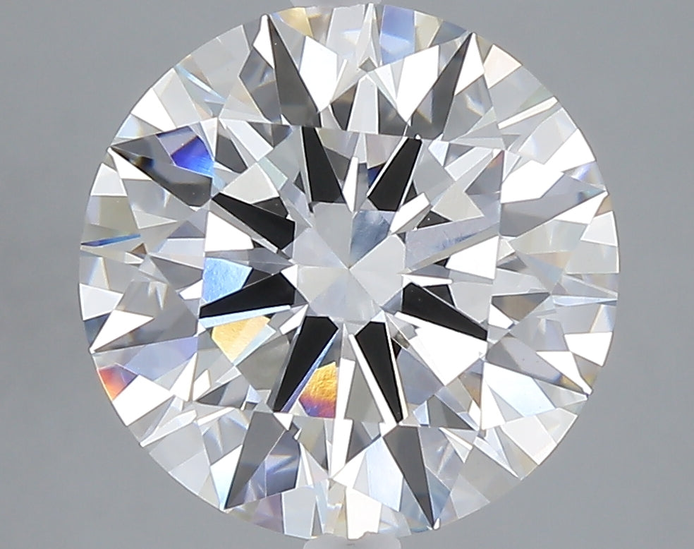 5.05 carat round lab grown diamond F color VVS2 clarity