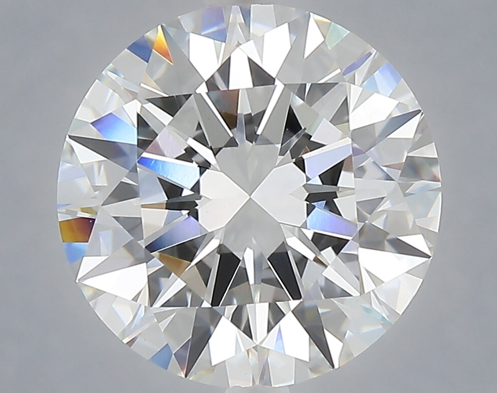 5.06 carat round lab grown diamond F color VVS2 clarity