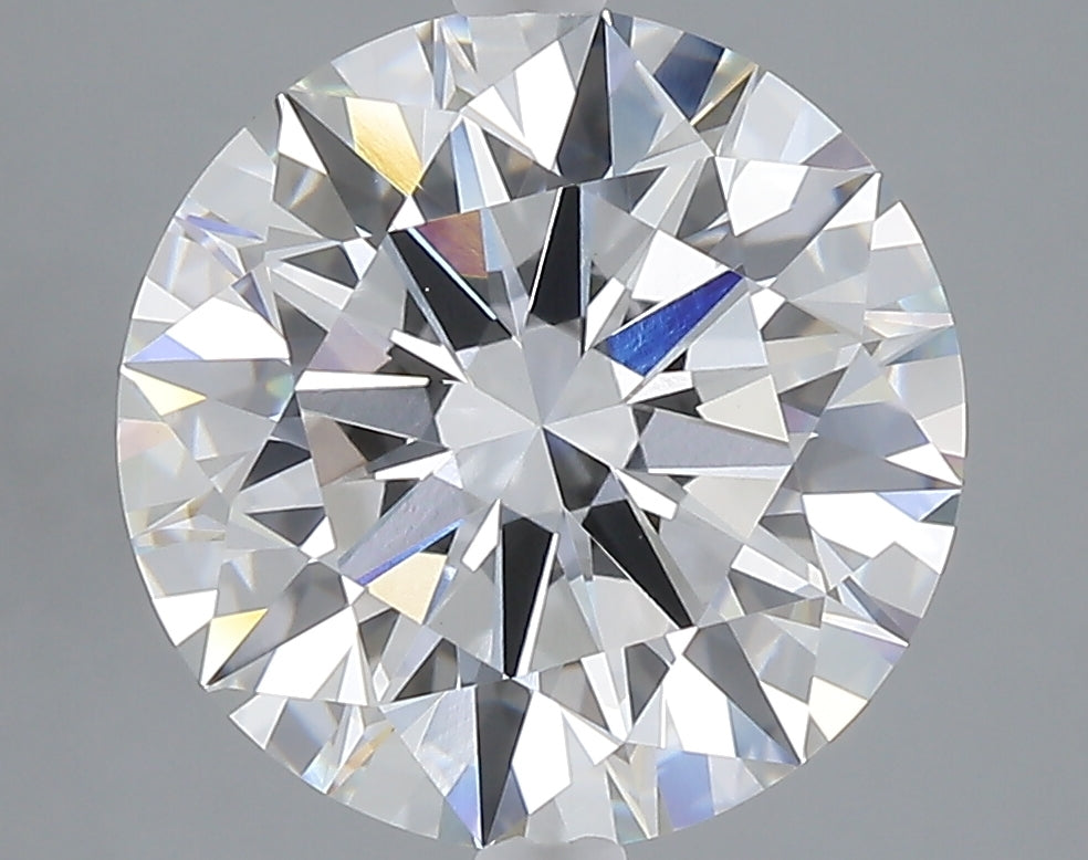 5.02 carat round lab grown diamond F color VVS2 clarity