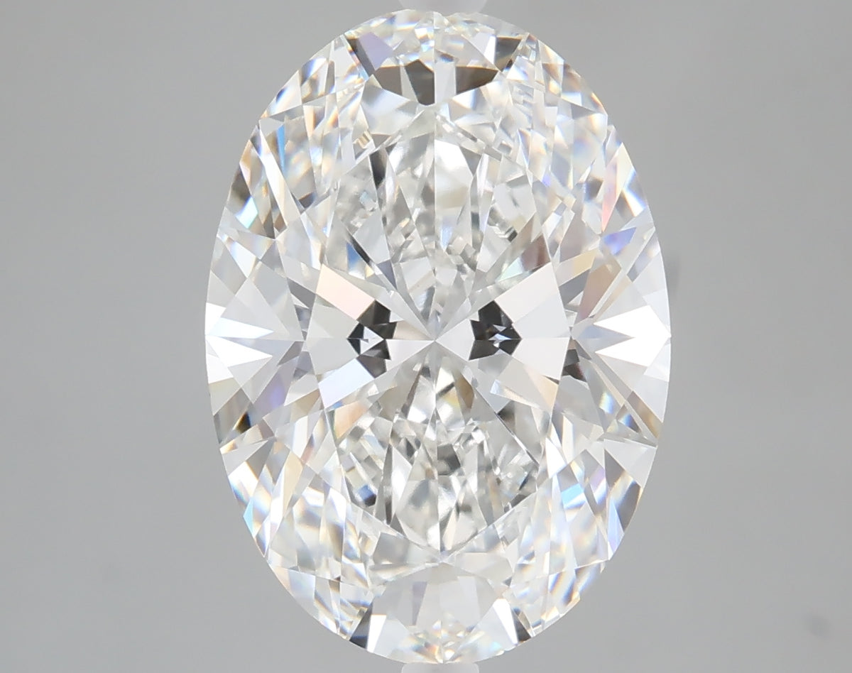 6.05 carat oval lab grown diamond F color VVS2 clarity
