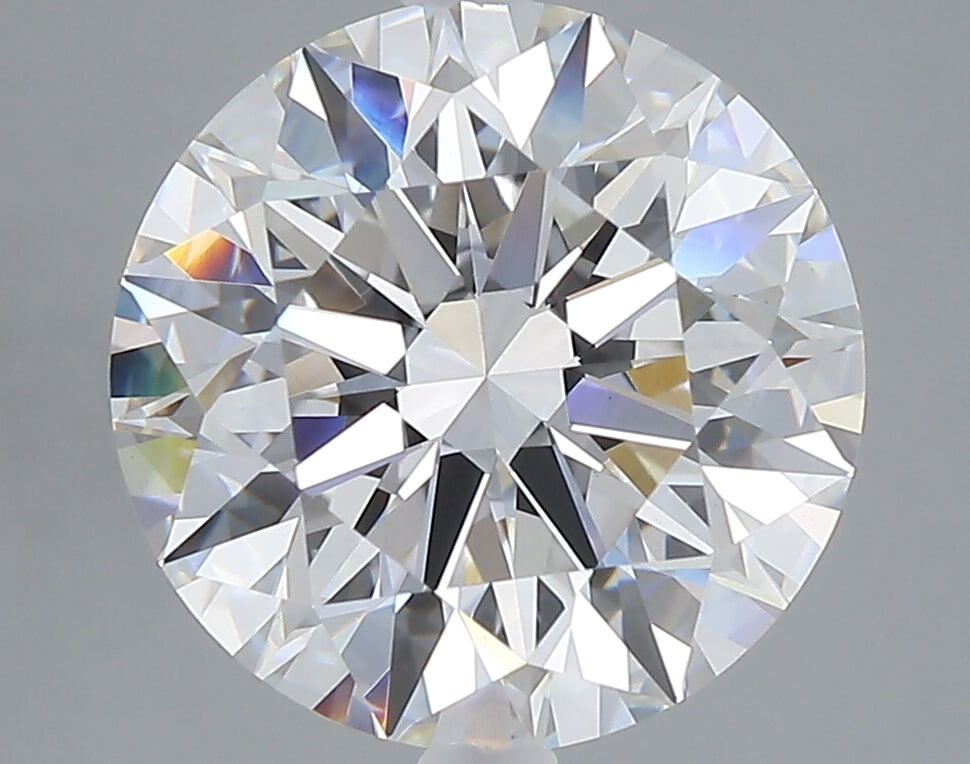 5.03 carat round lab grown diamond F color VVS2 clarity