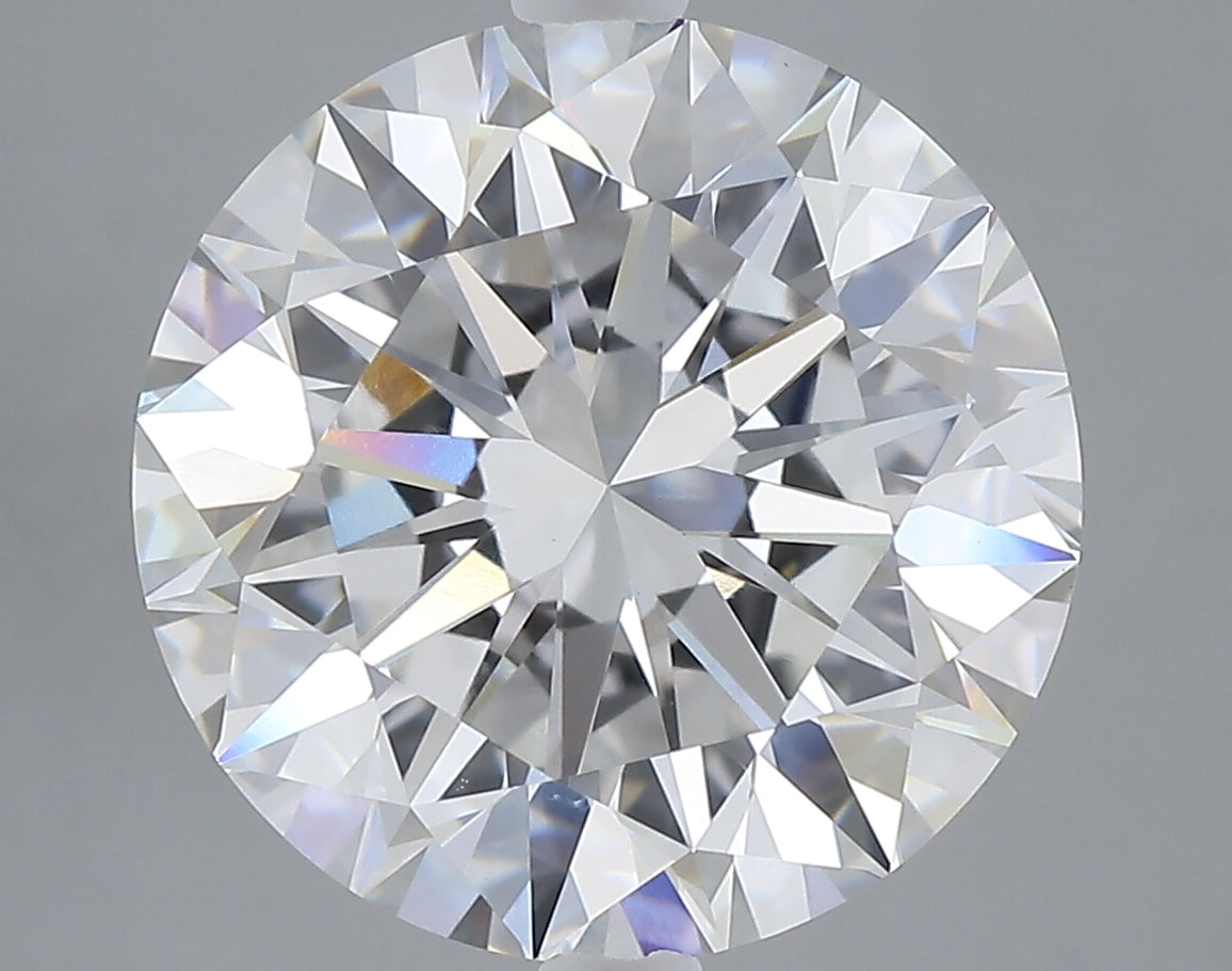 5.22 carat round lab grown diamond E color VVS2 clarity