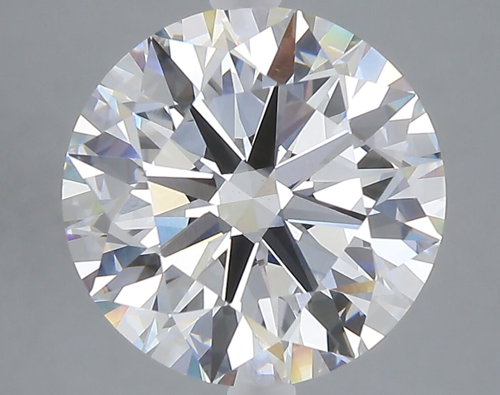5.06 carat round lab grown diamond F color VVS2 clarity