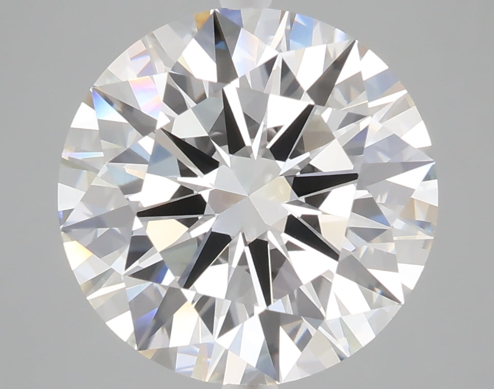 5.02 carat round lab grown diamond F color VVS2 clarity
