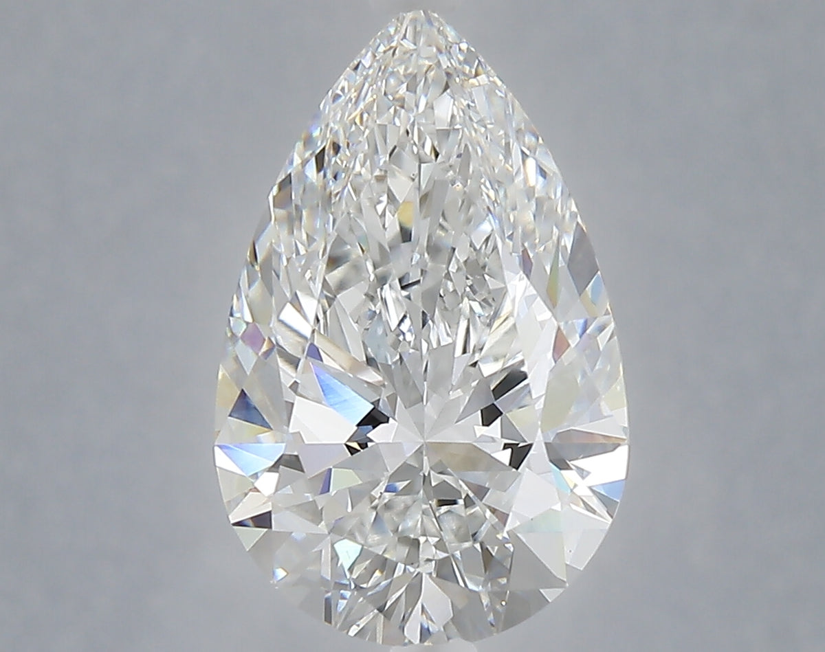 4.03 carat pear lab grown diamond E color VS1 clarity