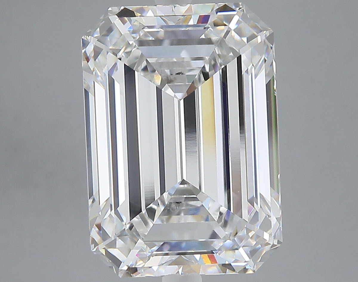 8.02 carat emerald lab grown diamond F color VVS2 clarity