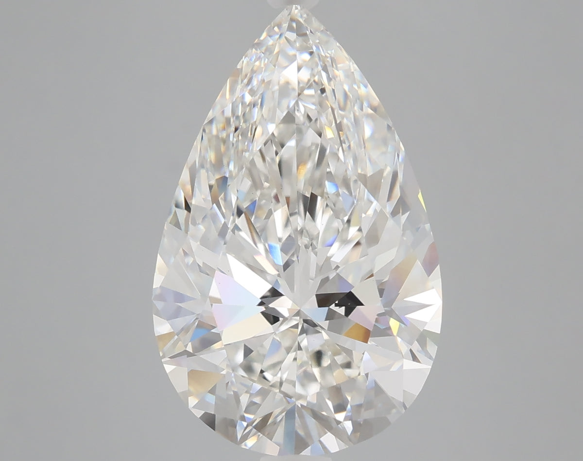7.25 carat pear lab grown diamond F color VS1 clarity