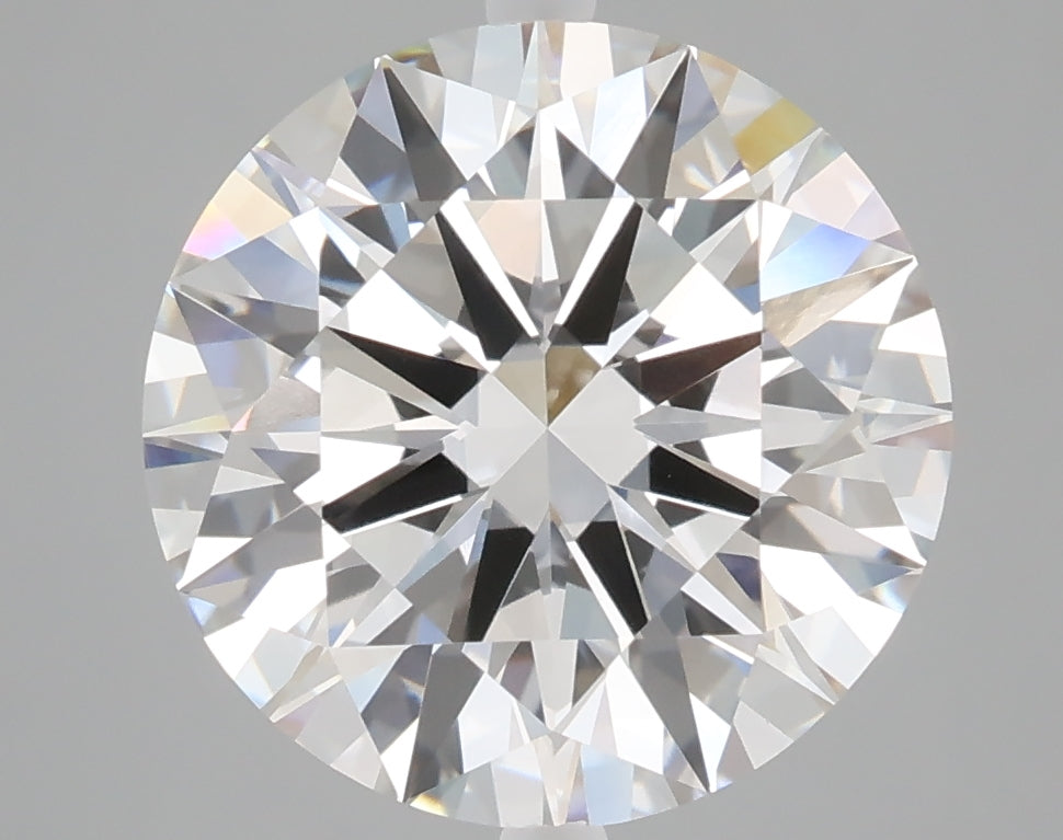 5.02 carat round lab grown diamond F color VVS2 clarity