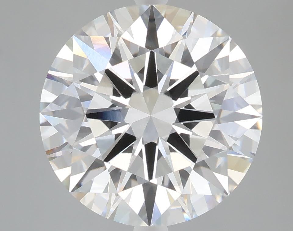 5.04 carat round lab grown diamond F color VVS2 clarity