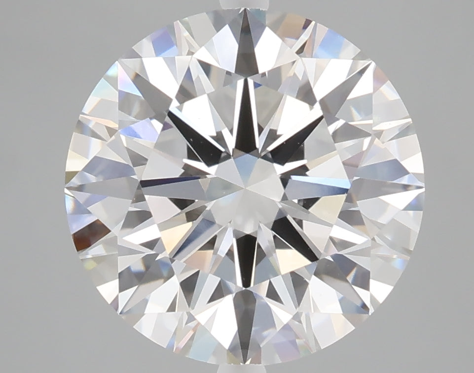 5.02 carat round lab grown diamond E color VVS2 clarity