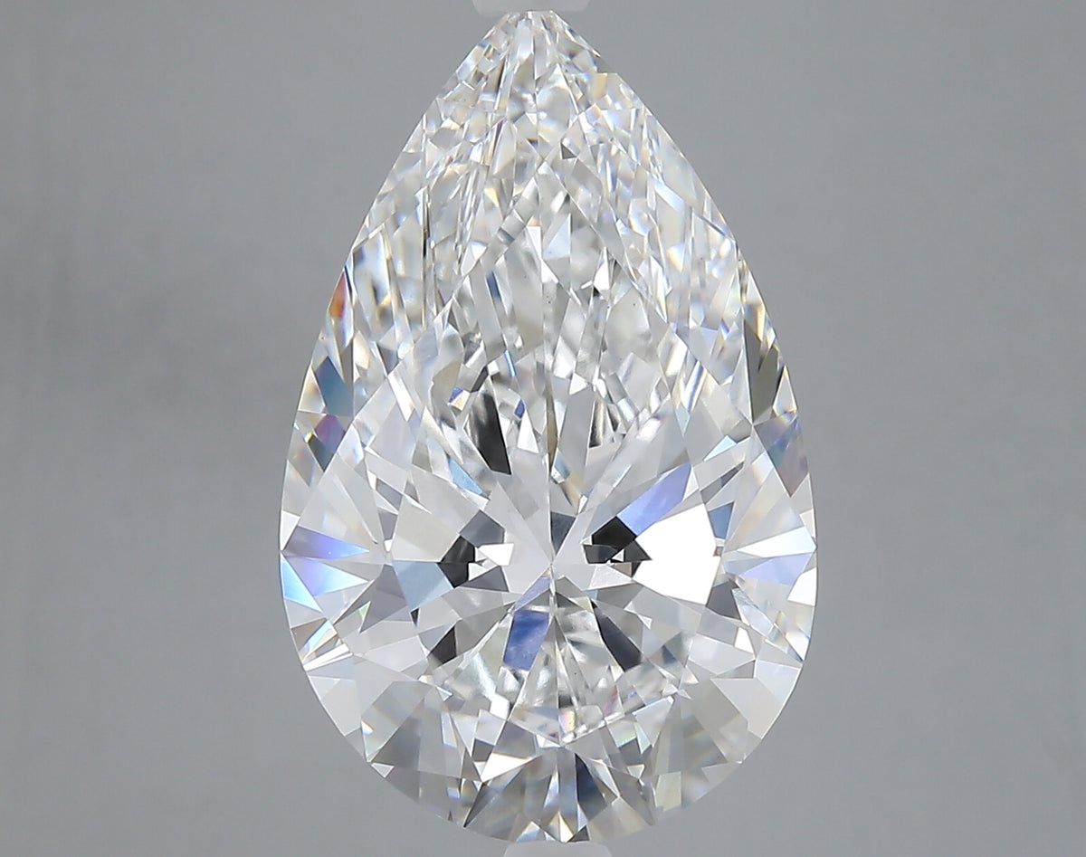 8.03 carat pear lab grown diamond F color VVS2 clarity