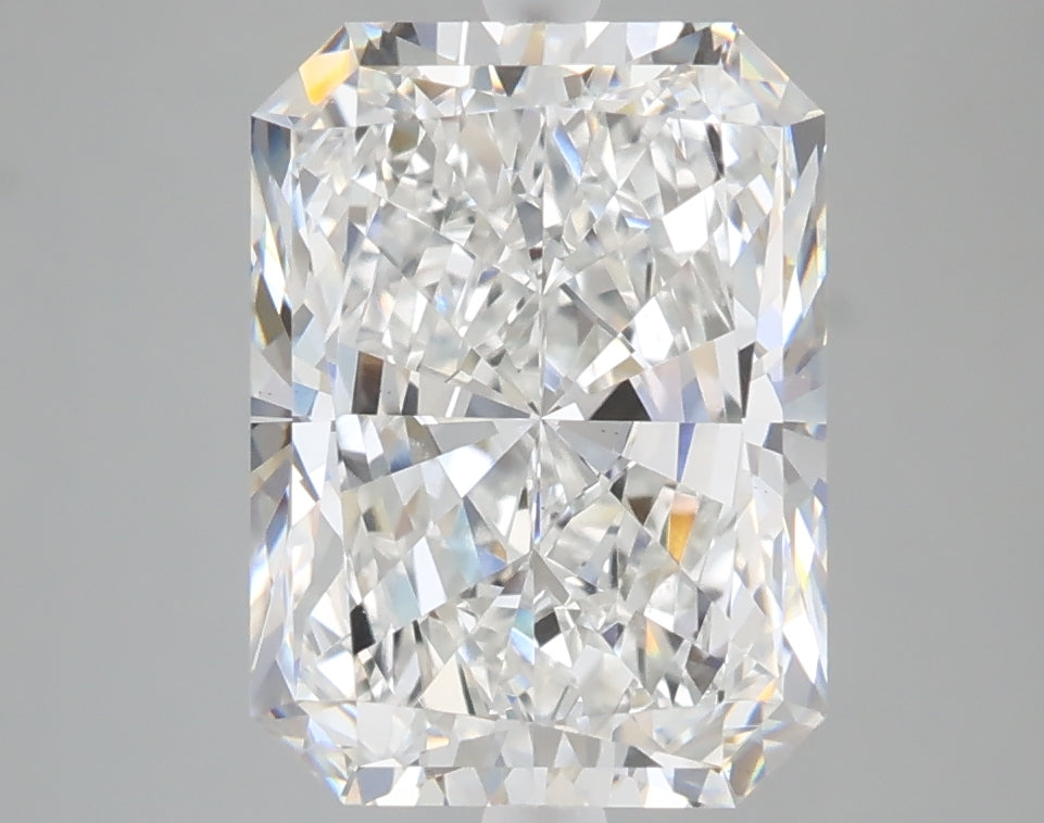 3.99 carat radiant lab grown diamond E color VS1 clarity