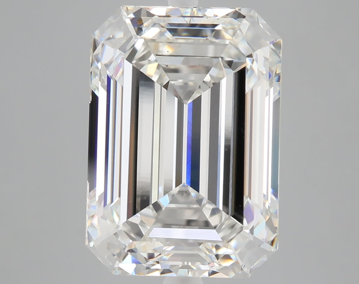 8.24 carat emerald lab grown diamond F color VS1 clarity