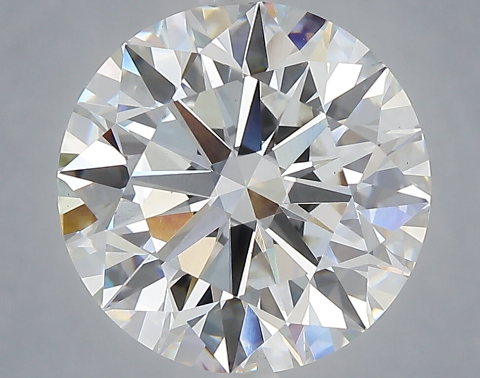 5.05 carat round lab grown diamond E color VS1 clarity
