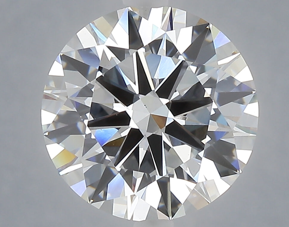 4.23 carat round lab grown diamond E color VVS2 clarity