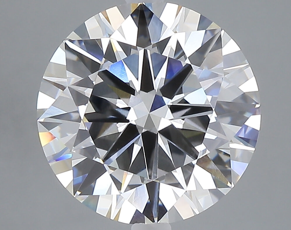 5.02 carat round lab grown diamond E color VVS2 clarity