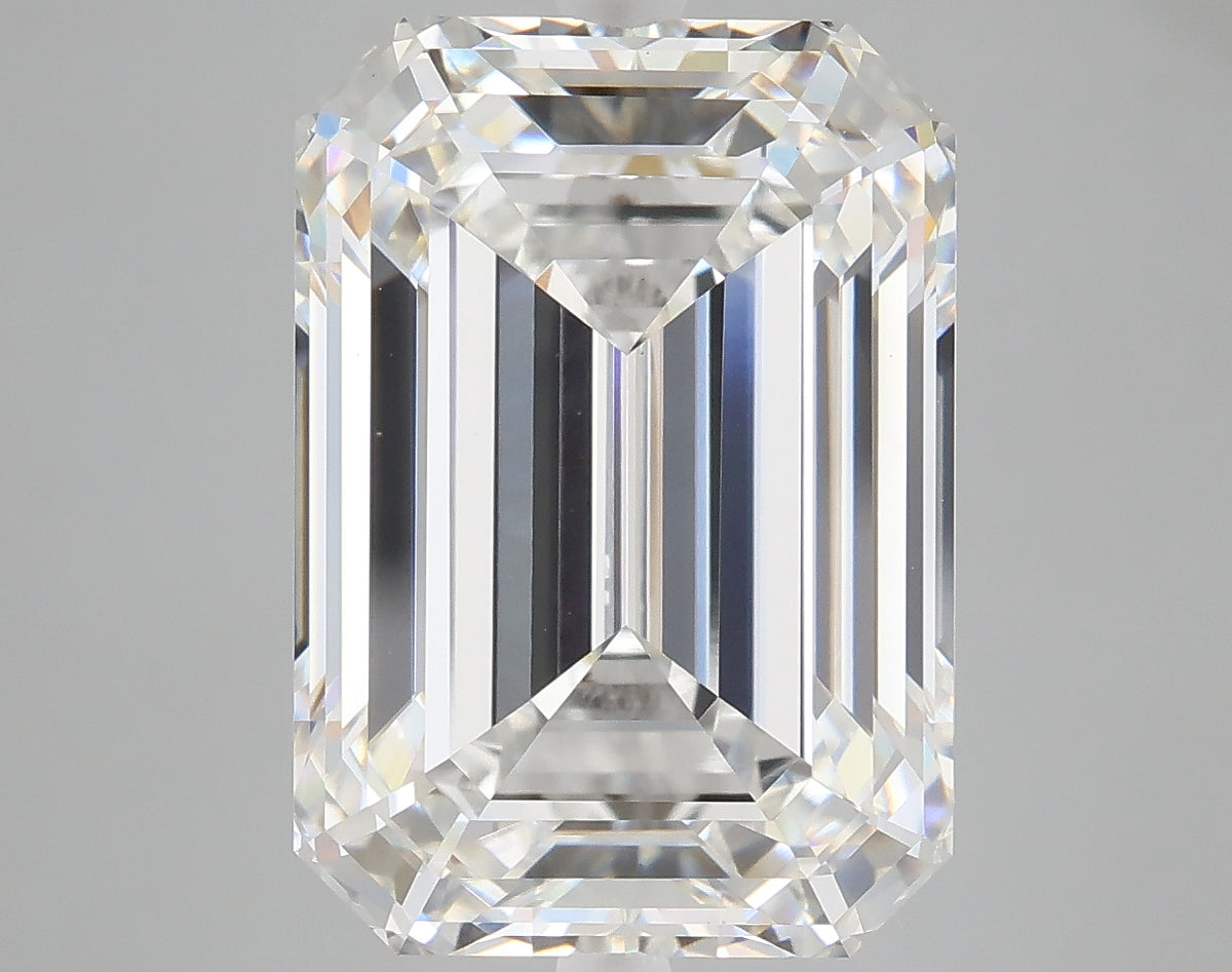 9.25 carat emerald lab grown diamond F color VVS2 clarity