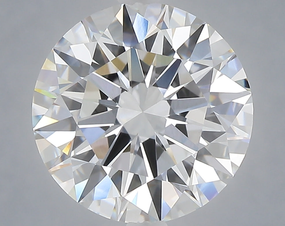 5.03 carat round lab grown diamond E color VVS2 clarity