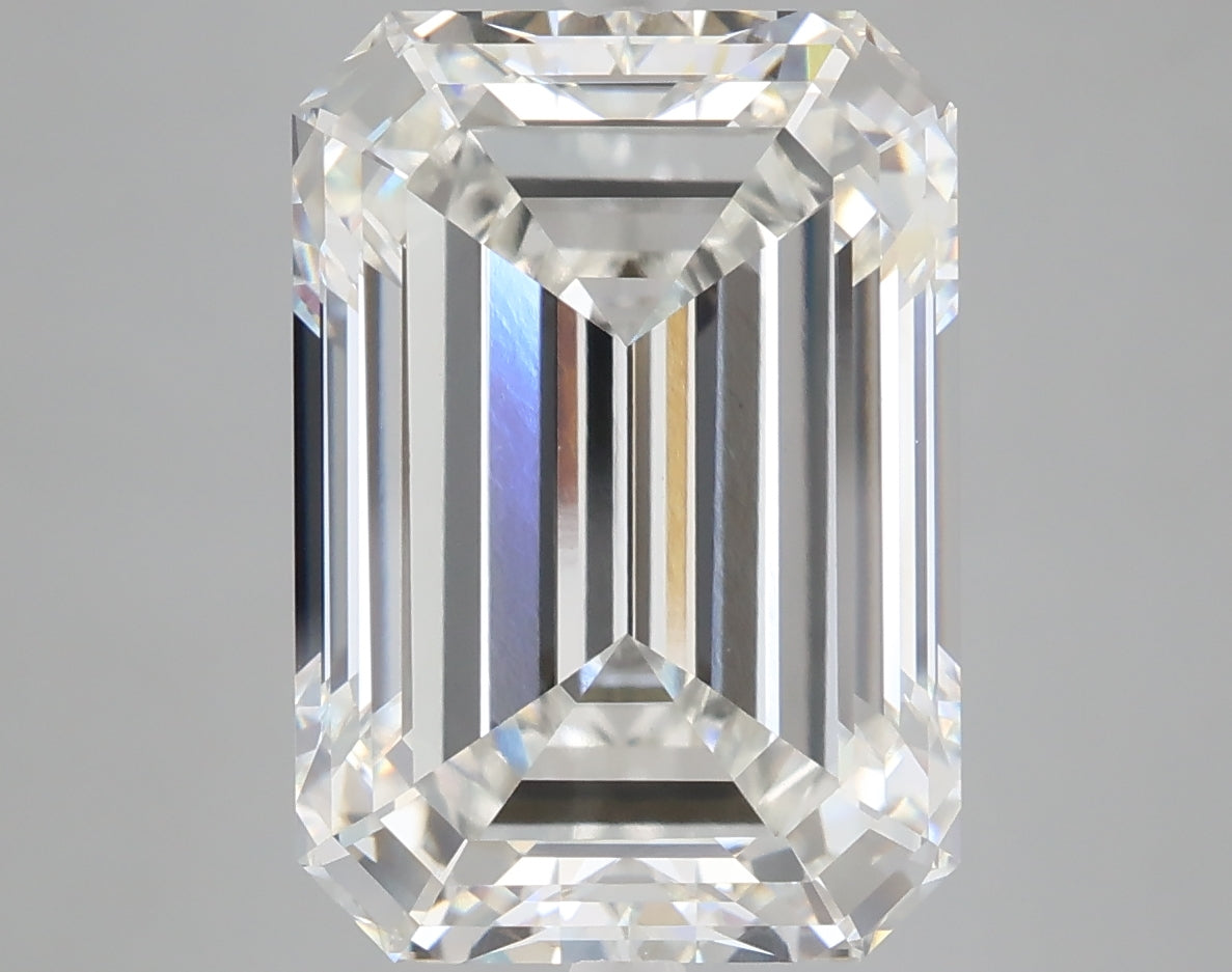 8.28 carat emerald lab grown diamond G color VS1 clarity