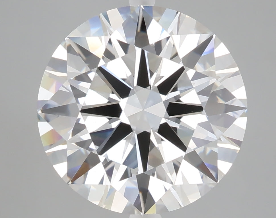 5.04 carat round lab grown diamond F color VVS2 clarity