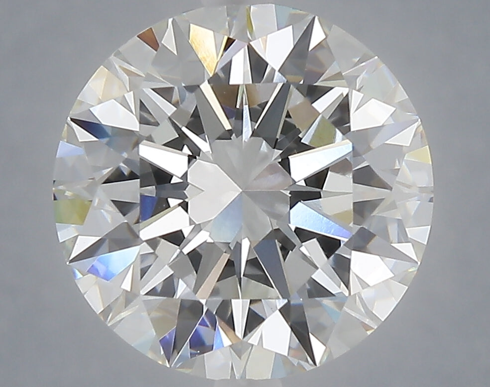5.07 carat round lab grown diamond F color VVS2 clarity