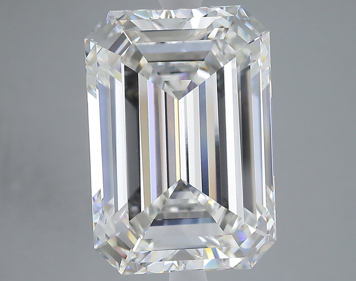 10.02 carat emerald lab grown diamond F color VVS1 clarity