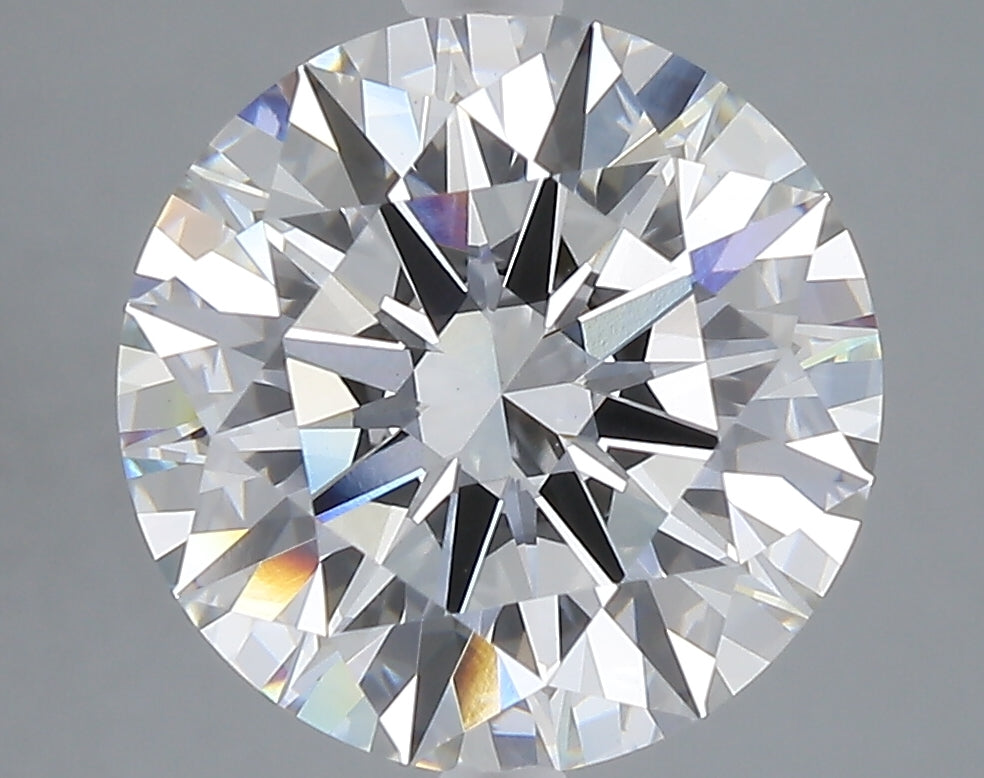 5.06 carat round lab grown diamond F color VVS2 clarity