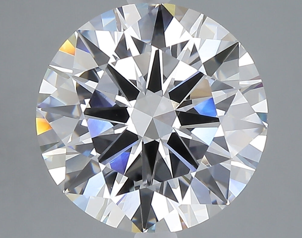 5.00 carat round lab grown diamond E color VVS2 clarity